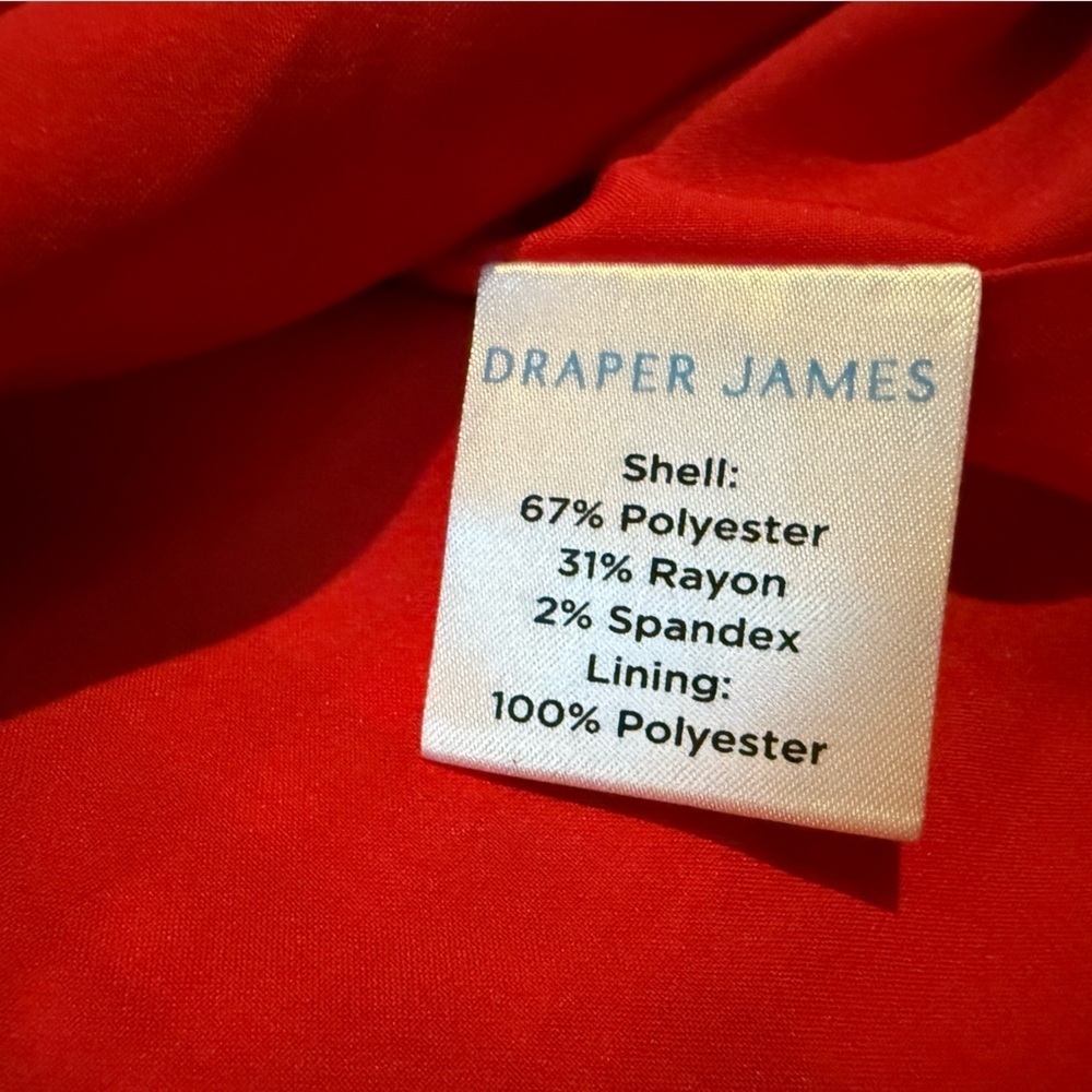 Draper James Angie Red Check/Plaid Ruffle Sleeve Shift Dress Women’s Size 2 - Picture 11 of 15
